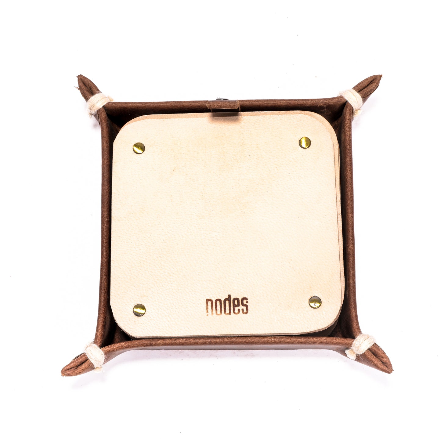 Pebble - Leather Coaster Set