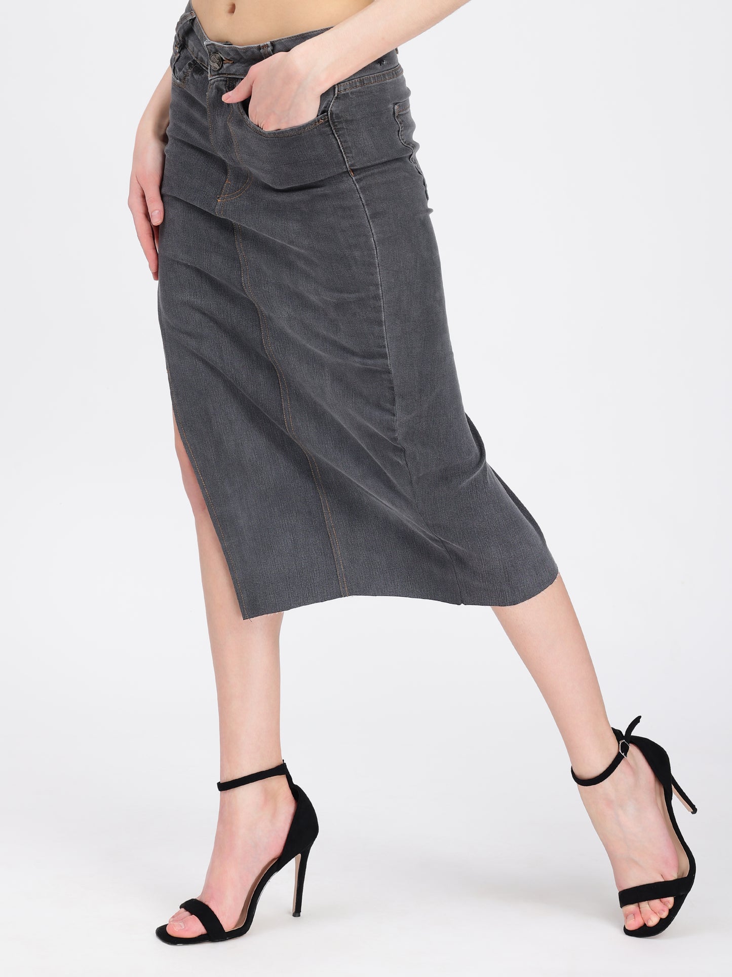 THIGH HIGH SIDE CUT SKIRT