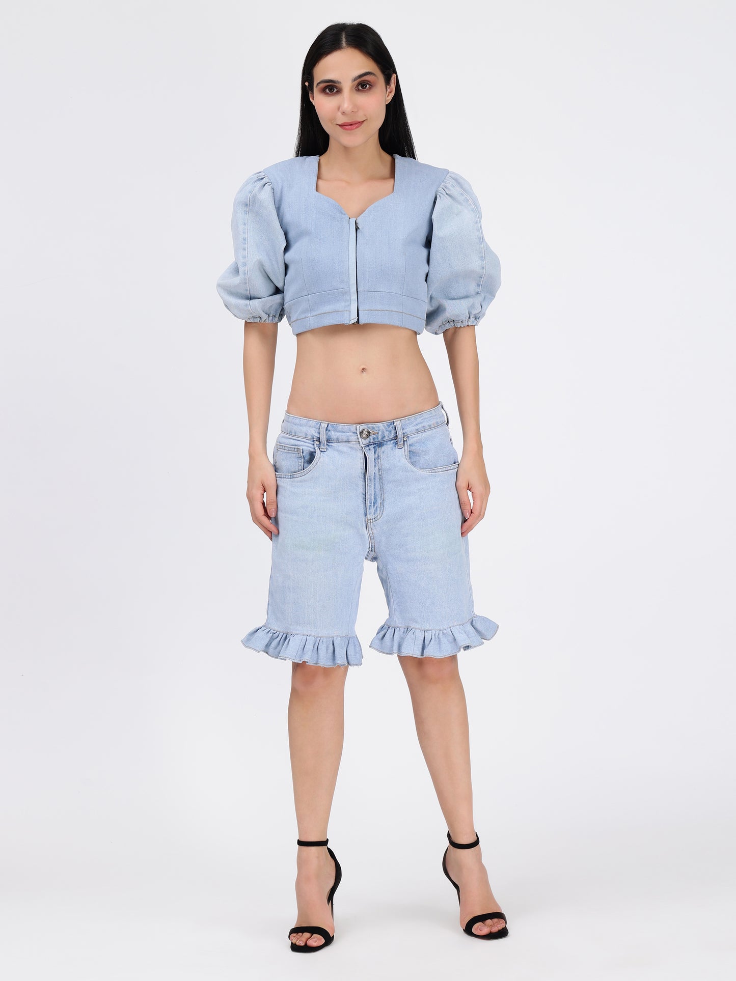 BALLOON SLEEVE TOP