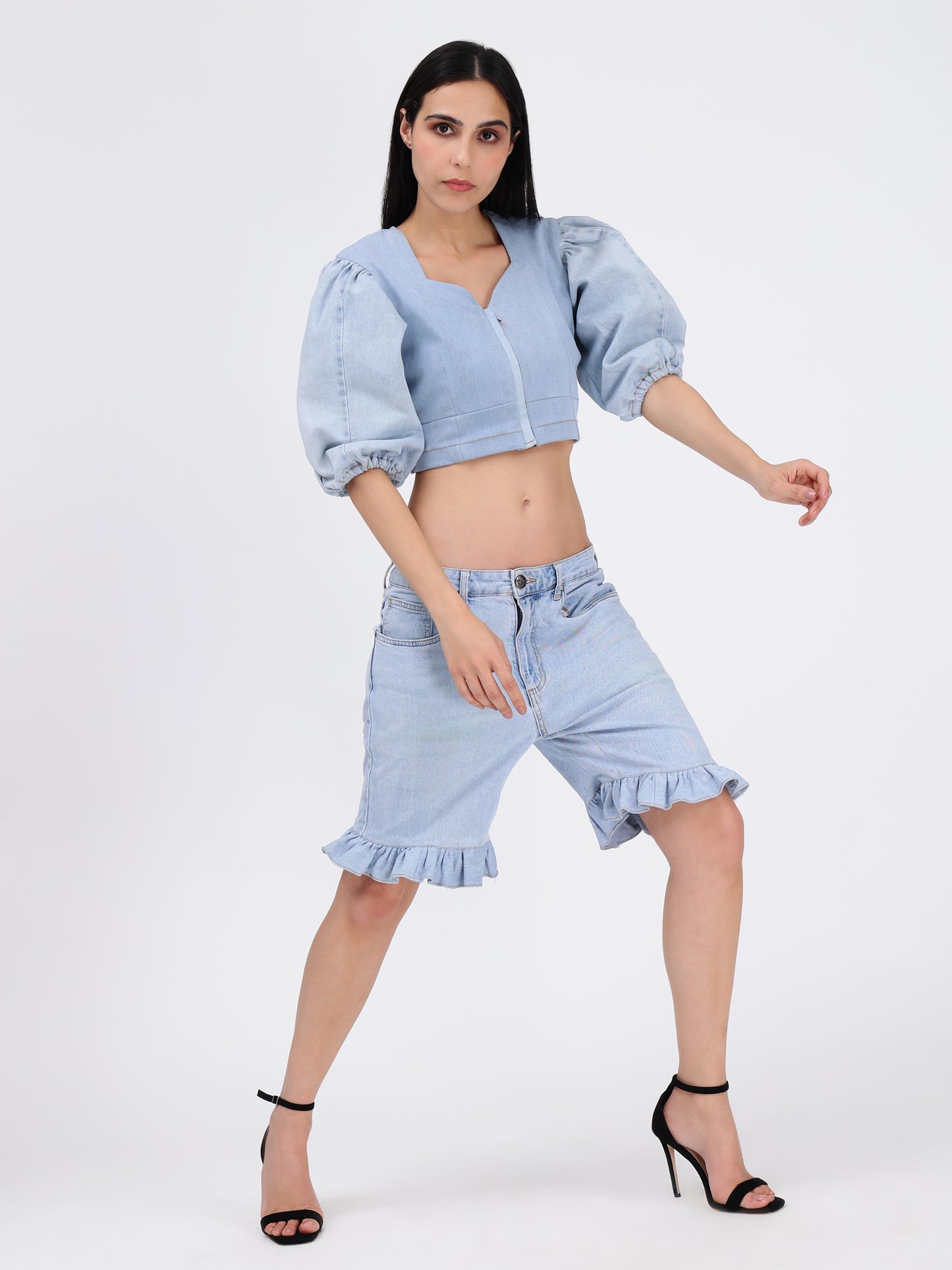 BALLOON SLEEVE TOP