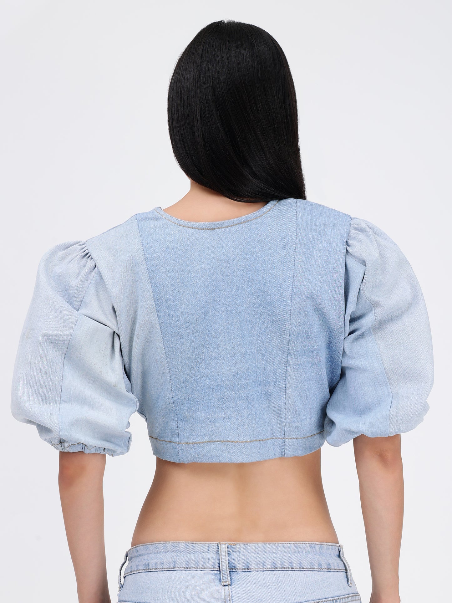 BALLOON SLEEVE TOP