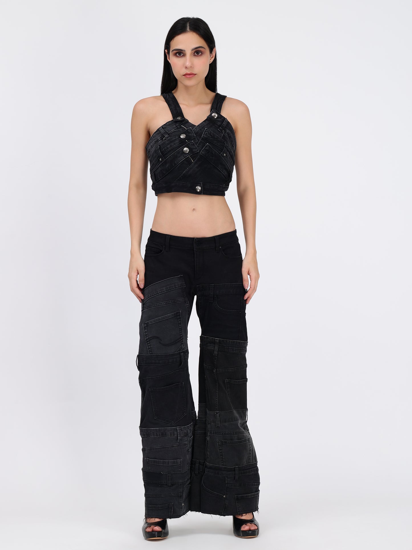 WAIST BELT TOP BLACK