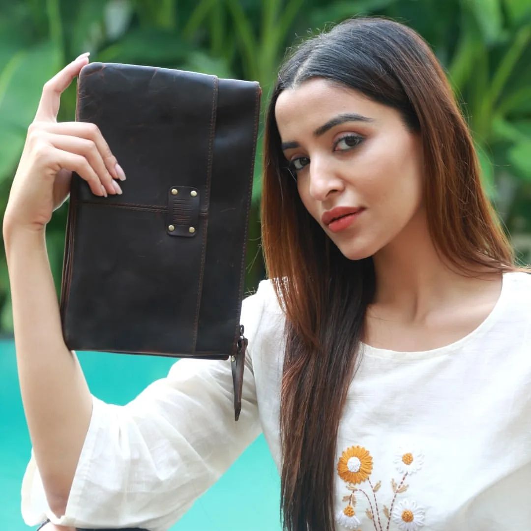 Cross Genuine Leather Handbag Sepia Wine