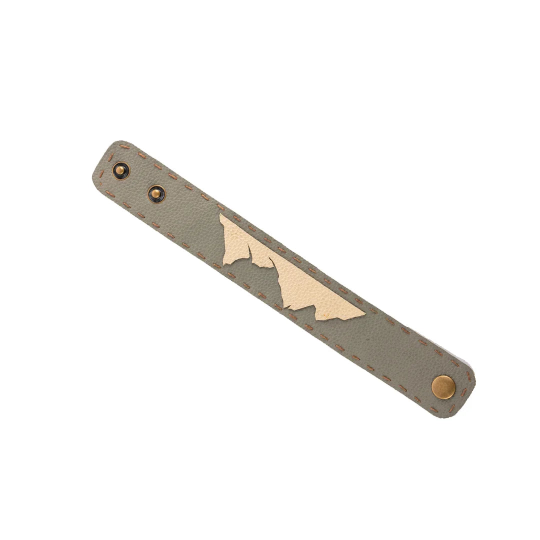 Handcrafted And Upcycled Unisex Bracelet - Mountaineering (Black)