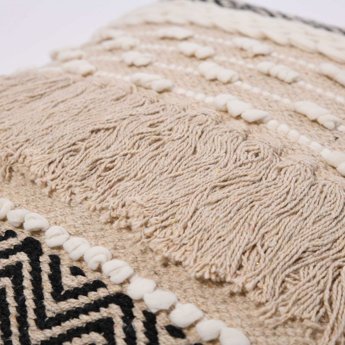 Cotton Indian Handwoven/Handloom Boho Cushion Cover – Kahira (Set Of Two)