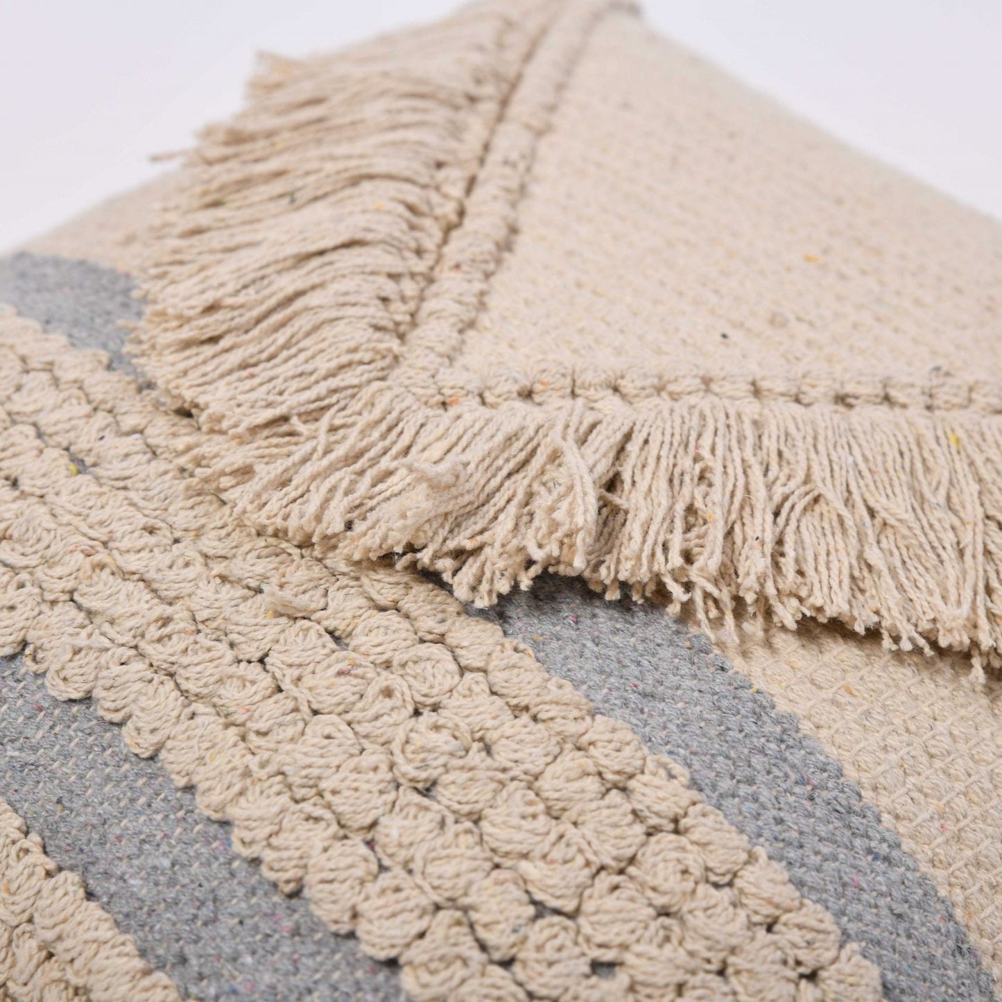 Cotton Indian Handwoven/Handloom Boho Cushion Cover – Myshaa (Set Of Two)