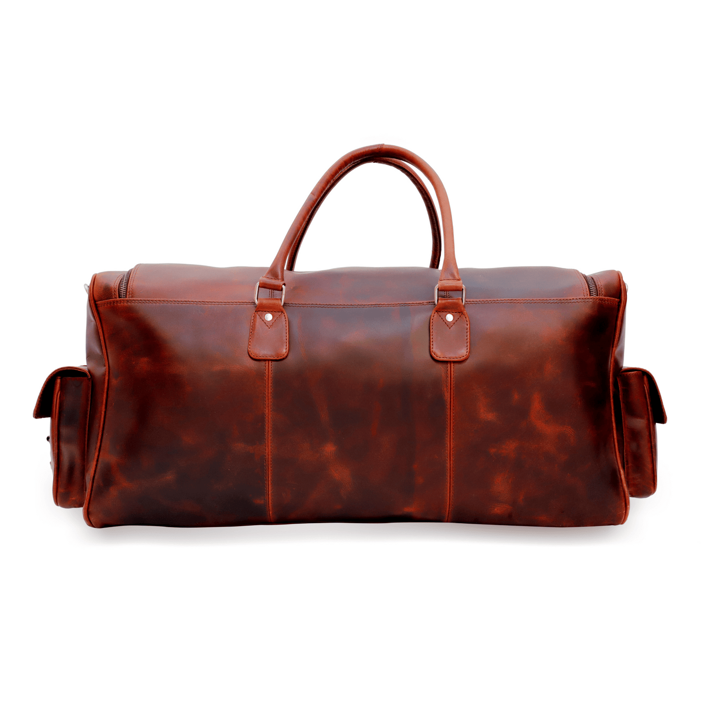 Voyage Ready Genuine Leather Duffle Bag Sepia Wine