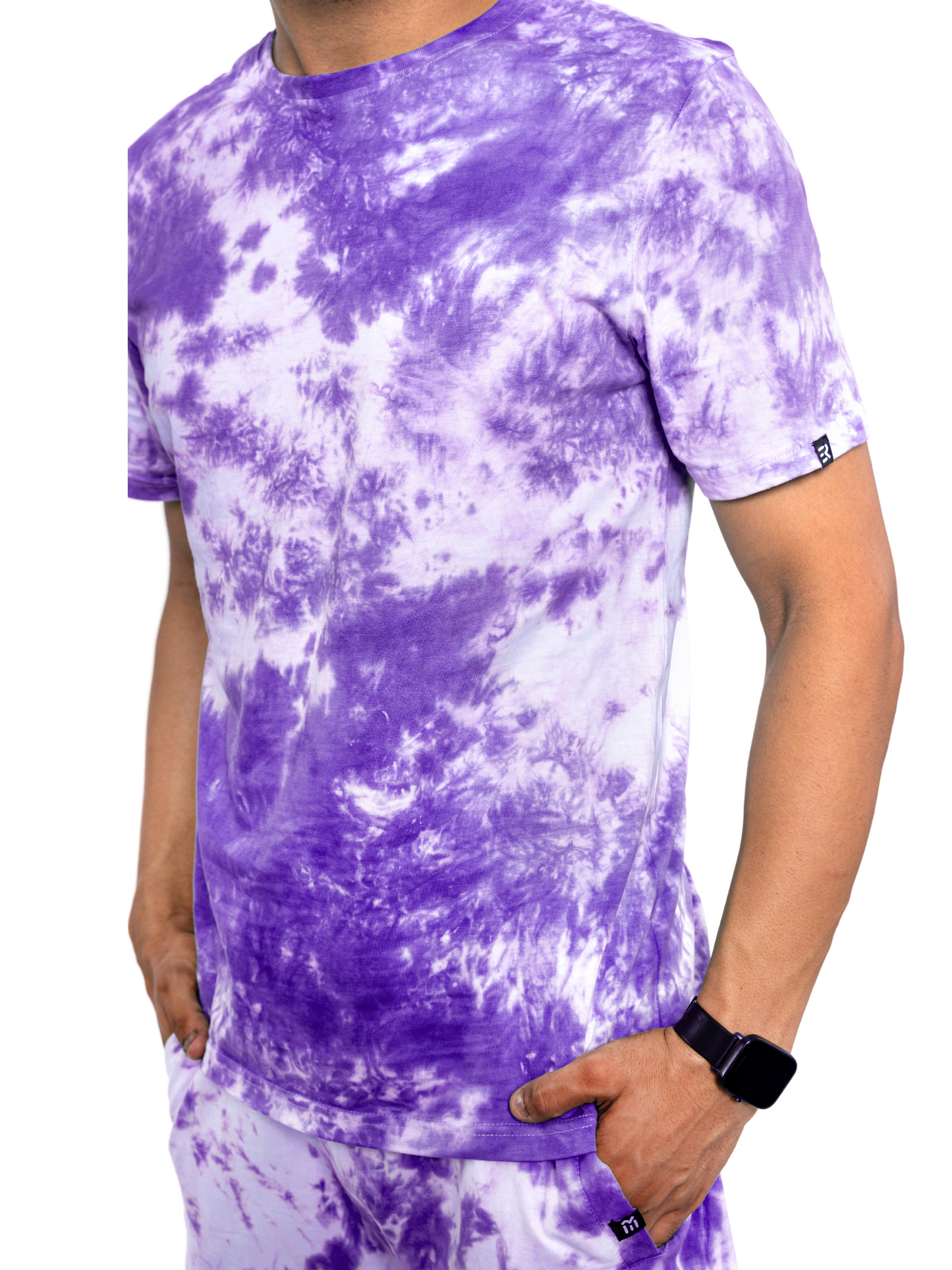 Green Tie & Dye Round Neck T-Shirts - Men