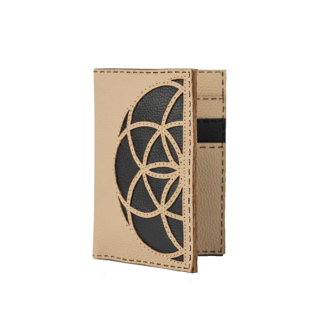 Hand Made And Upcycled Designer Wallets - Mandala (Brown)