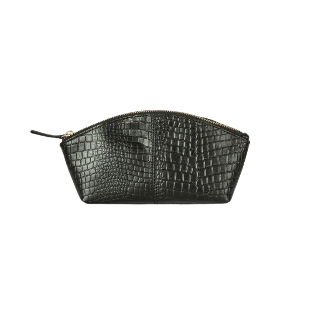 Roamready Genuine Leather Makeup Pouch Muddy Brown