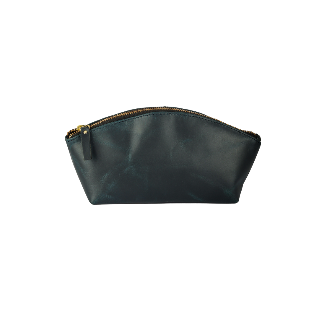 Roamready Genuine Leather Makeup Pouch Sepia Wine