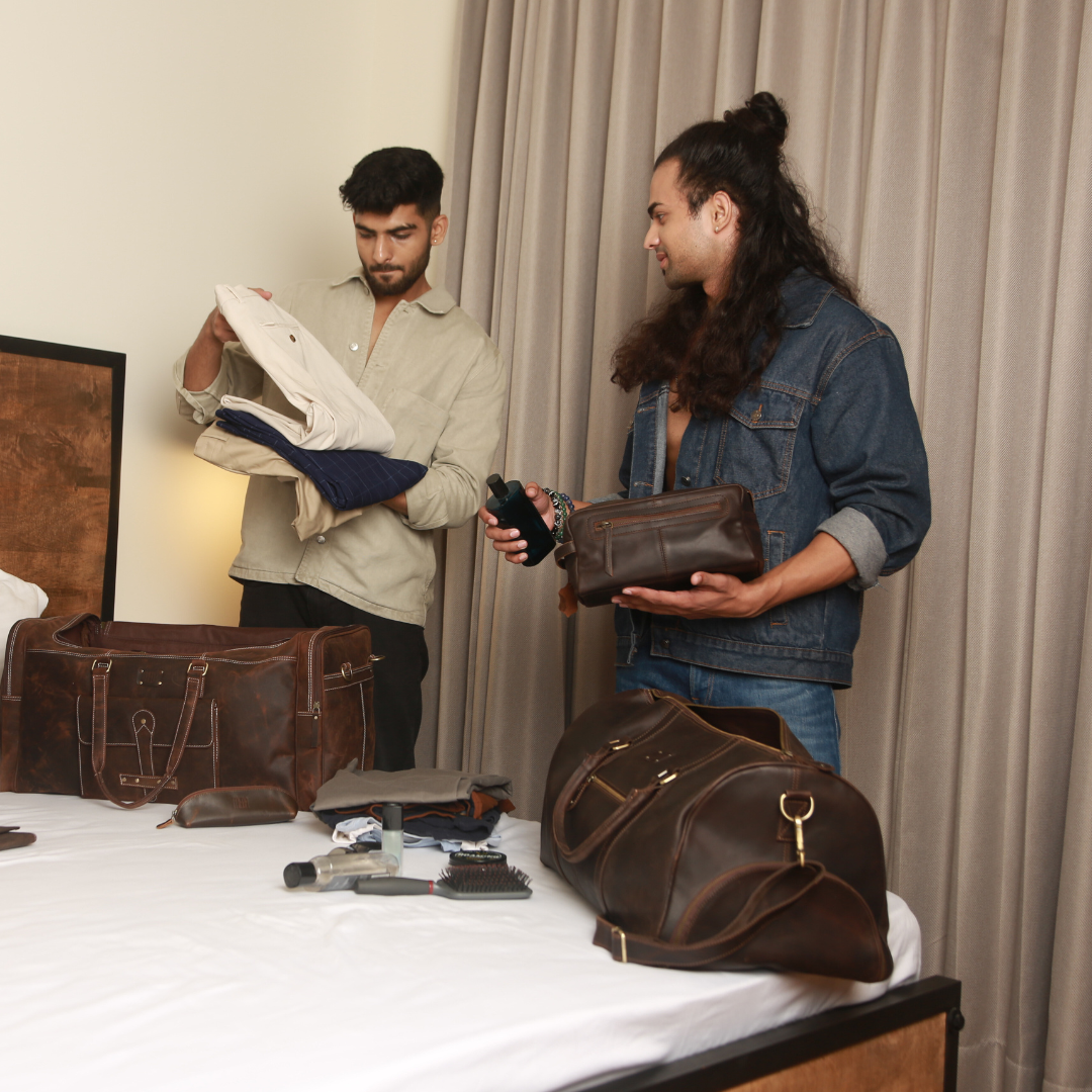 Rustic Trail Genuine Leather Duffle Bag