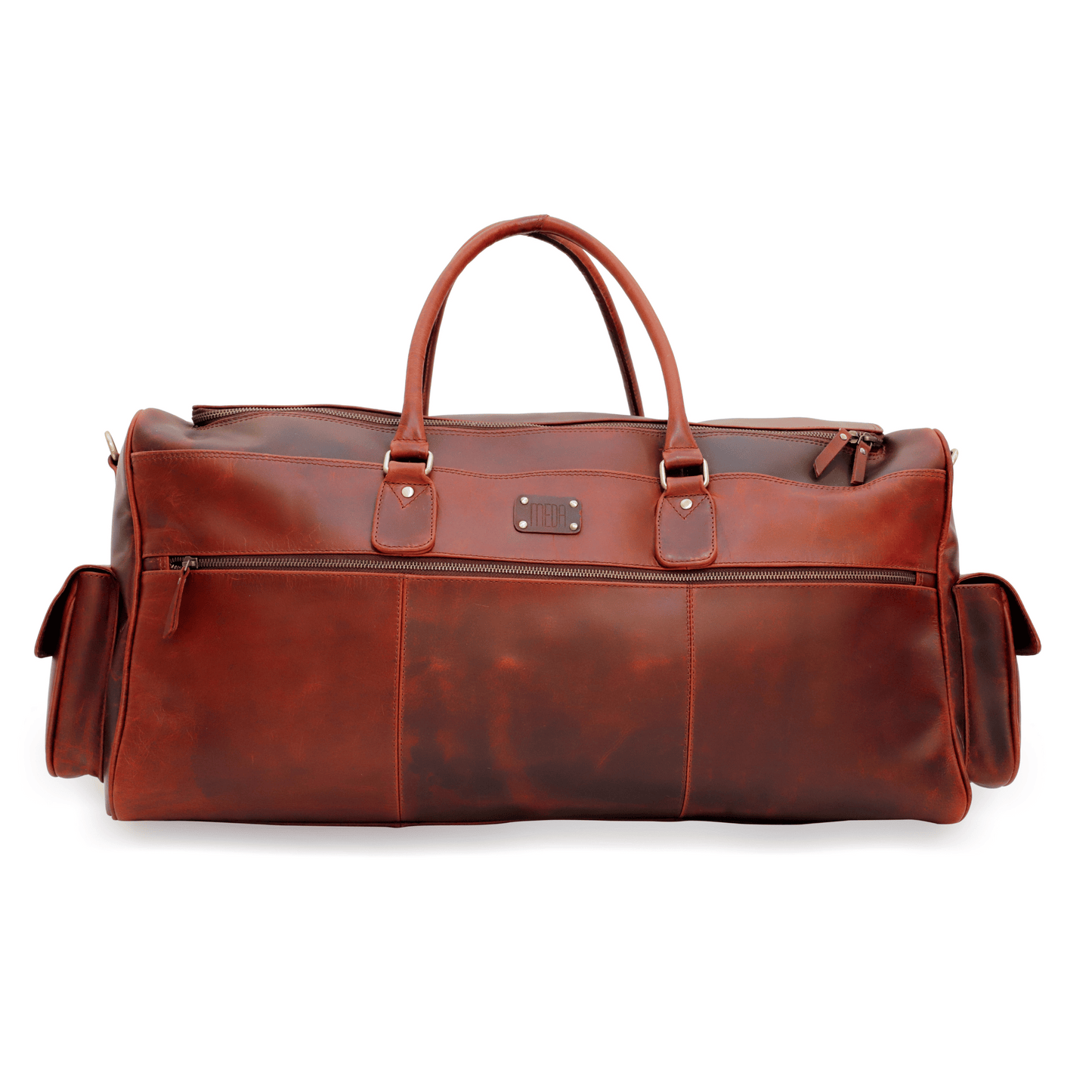 Voyage Ready Genuine Leather Duffle Bag Muddy Brown