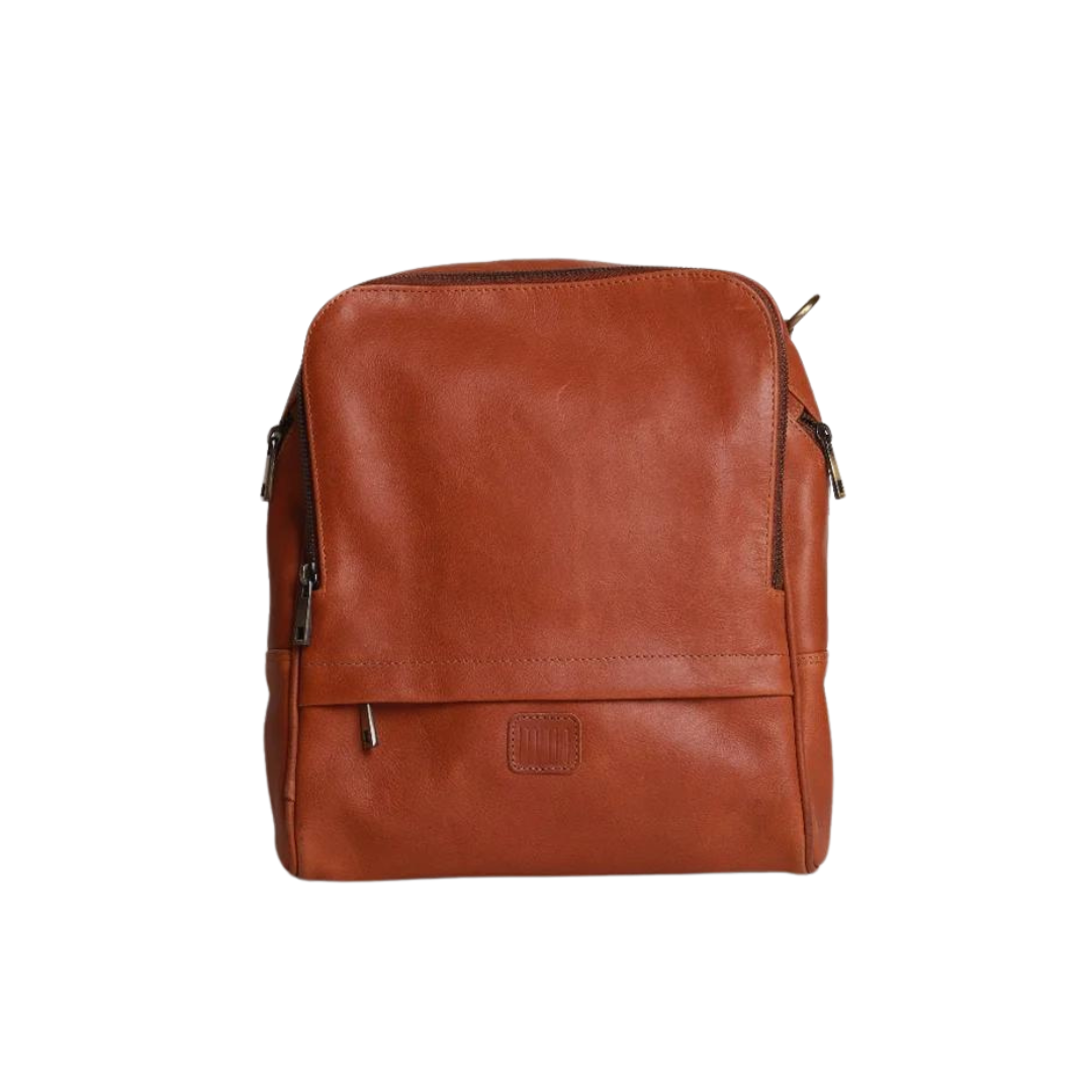 Little Luxe Genuine Leather Backpack Orange Touch