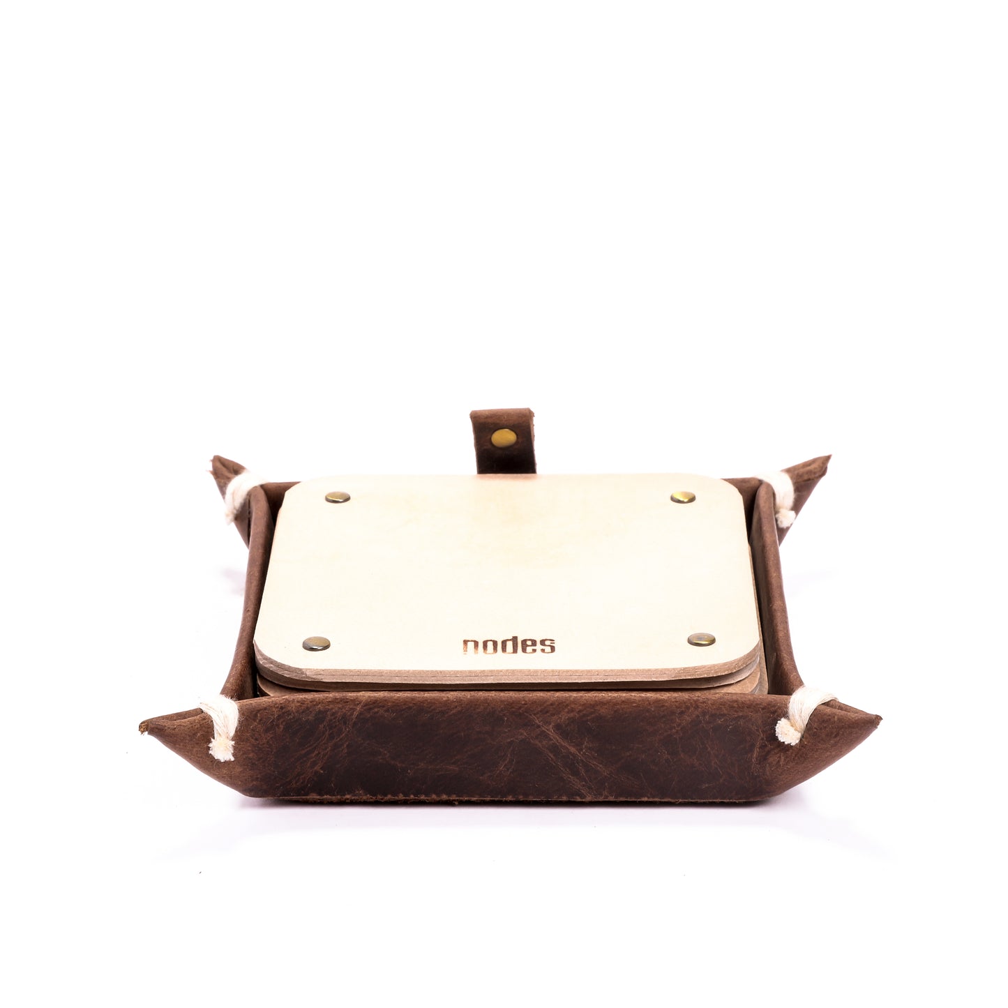 Pebble - Leather Coaster Set