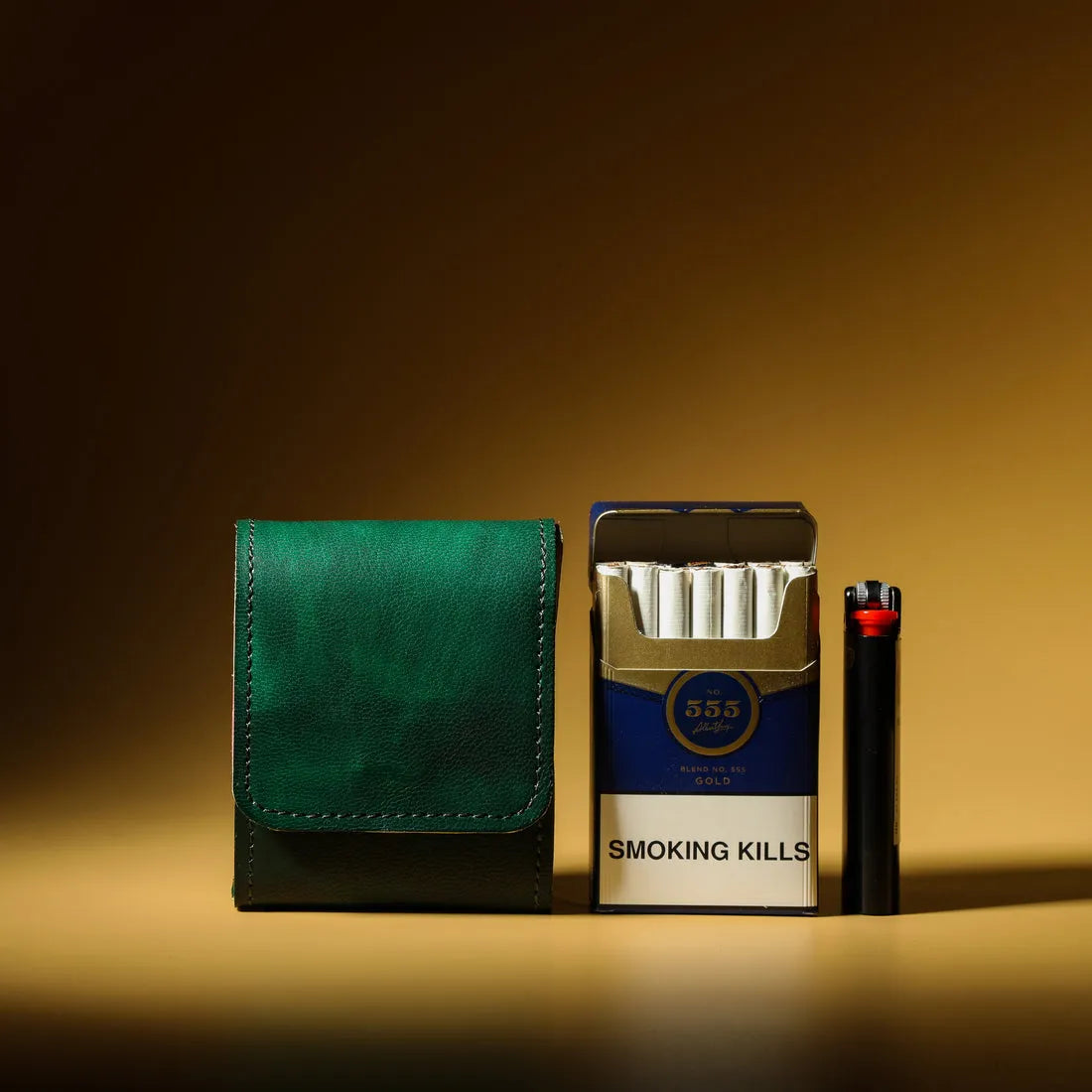 sobo classic - cigarette case with lighter Emerald Sea