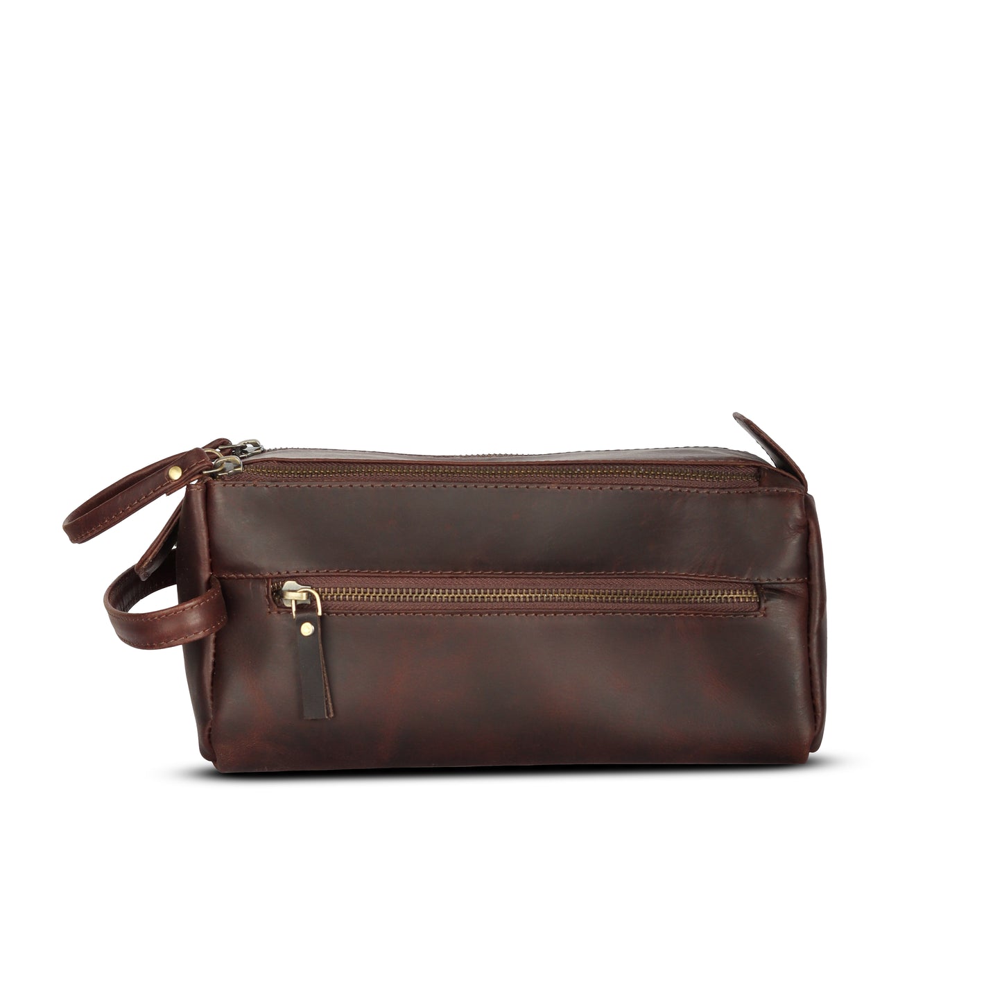 Travel Mate Genuine Leather Tolietry Bag Ebony Black