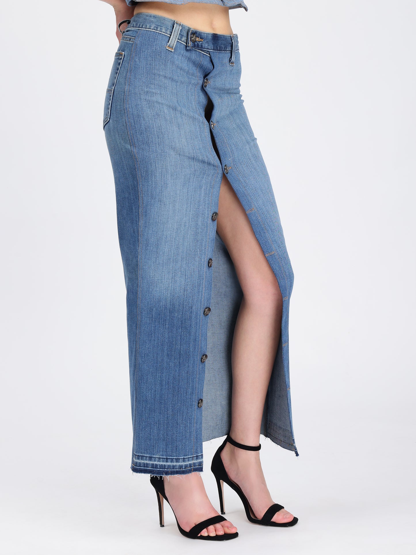 BUTTON-DOWN  SKIRT