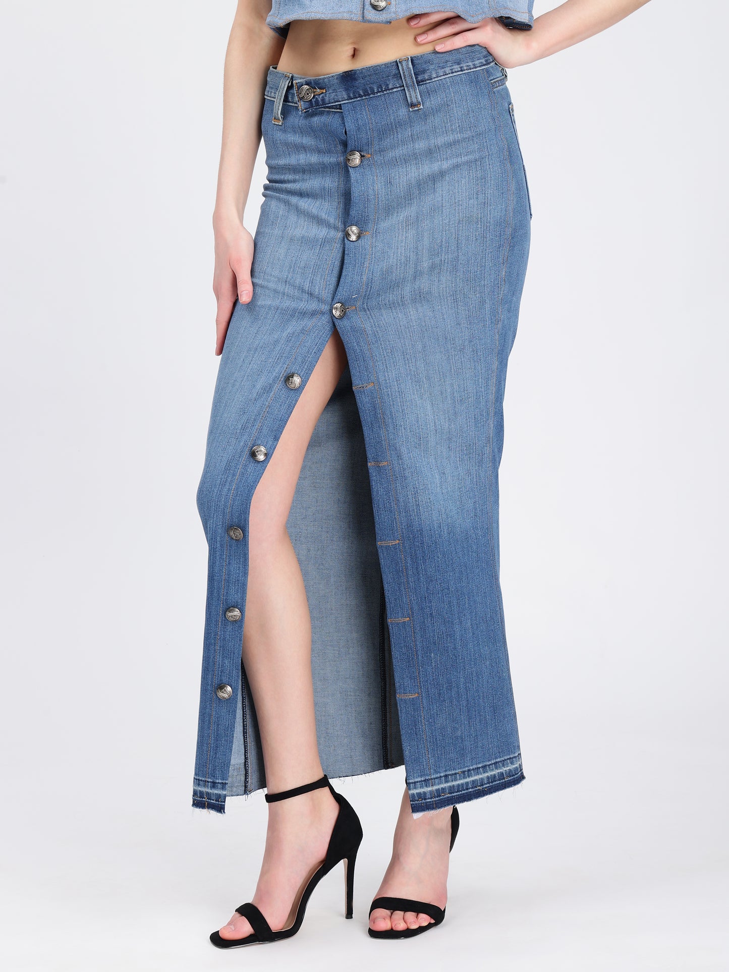 BUTTON-DOWN  SKIRT