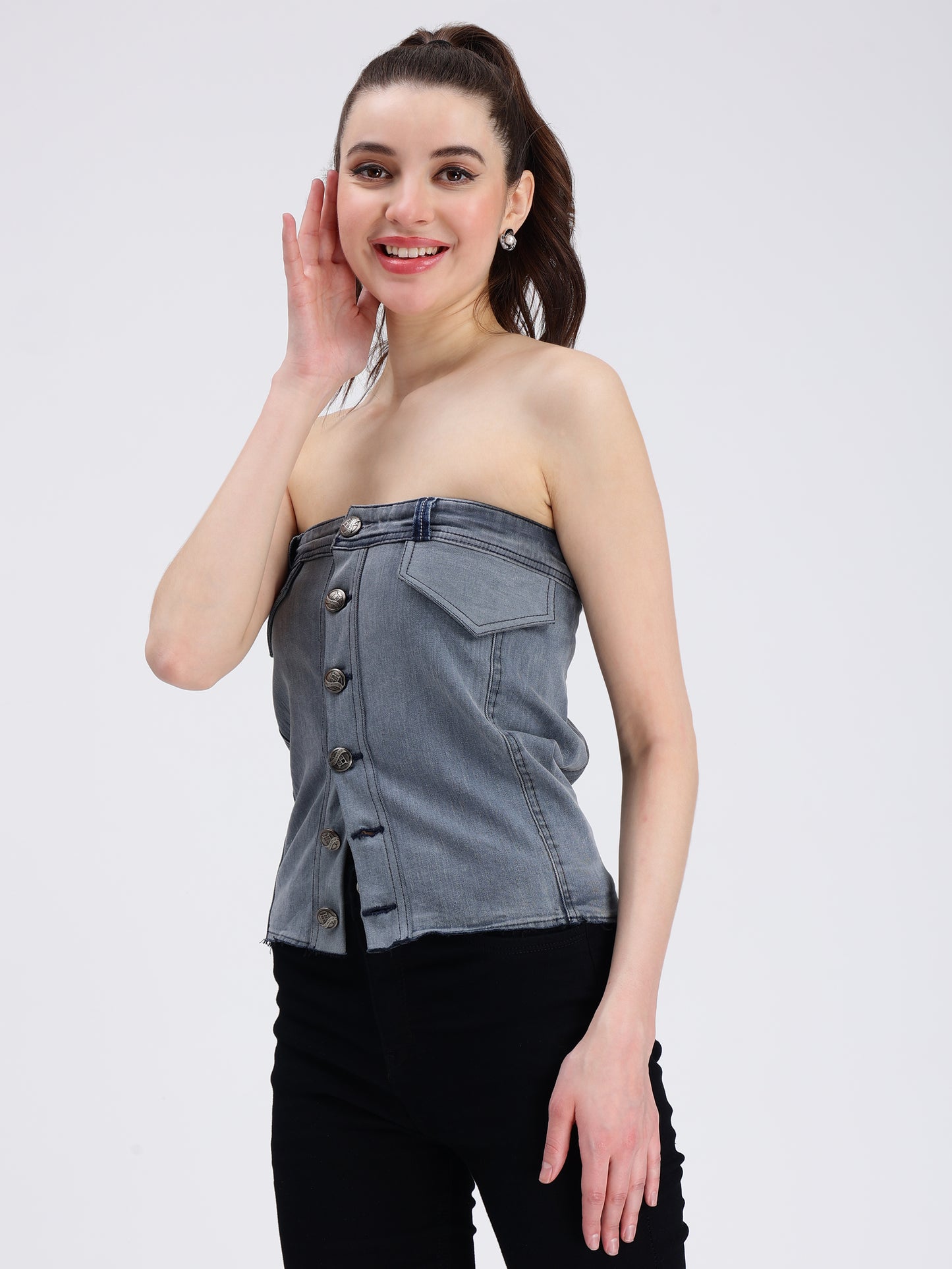 DENIM CORSET