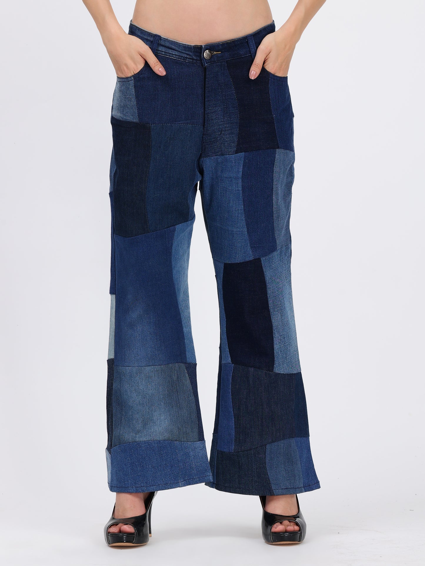 MULTI-COLOURED PANT(DARK BLUE)