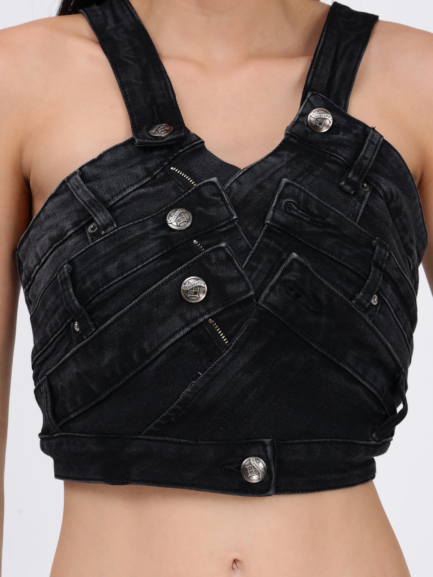 WAIST BELT TOP BLACK