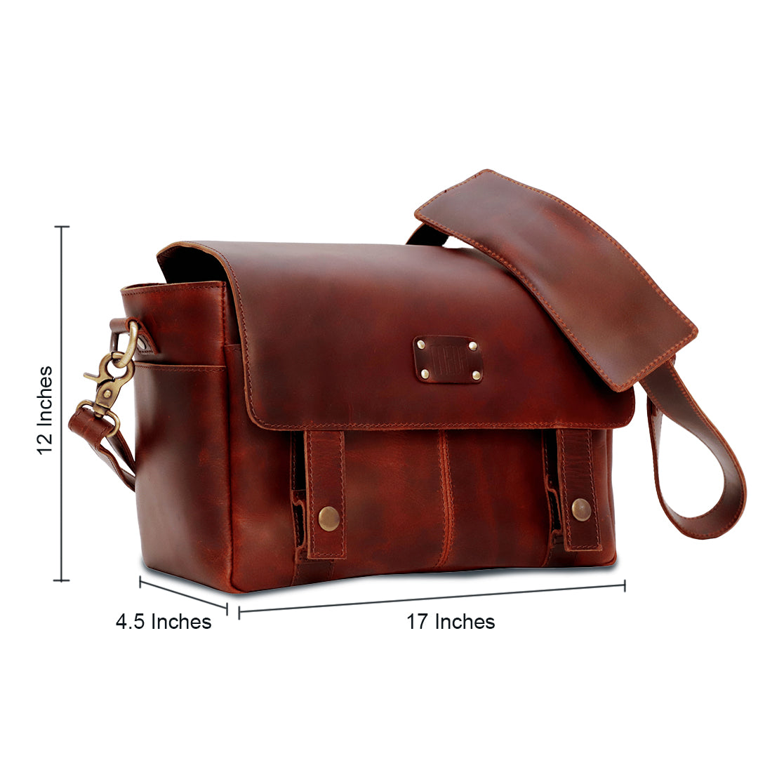 Genuine leather camera bag - Click and Frame
