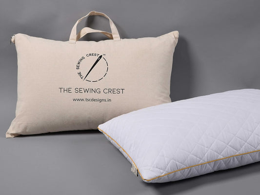 Beautiful white cushion photoshoot with packaging.