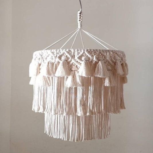 Crafty Lighting Decor - Macrame Handmade Chandelier