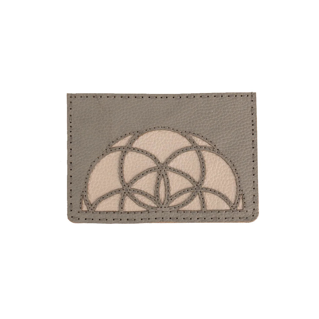 Handcrafted And Upcycled Card Cases - Mandala (Grey)