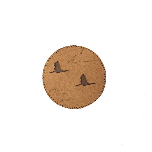 Handcrafted upcycled Coasters (Set Of 4) - Love Birds