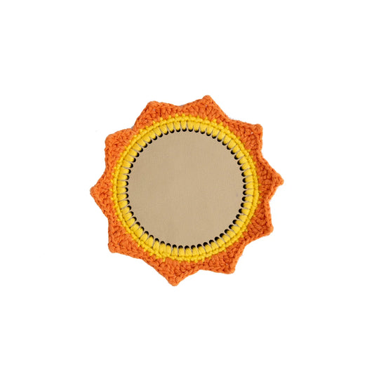 Handcrafted Upcycled sunflower Coasters (Set Of 4)