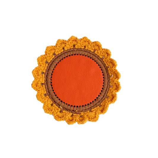 Handcrafted upcycled Coasters (Set Of 4) - Sunrise