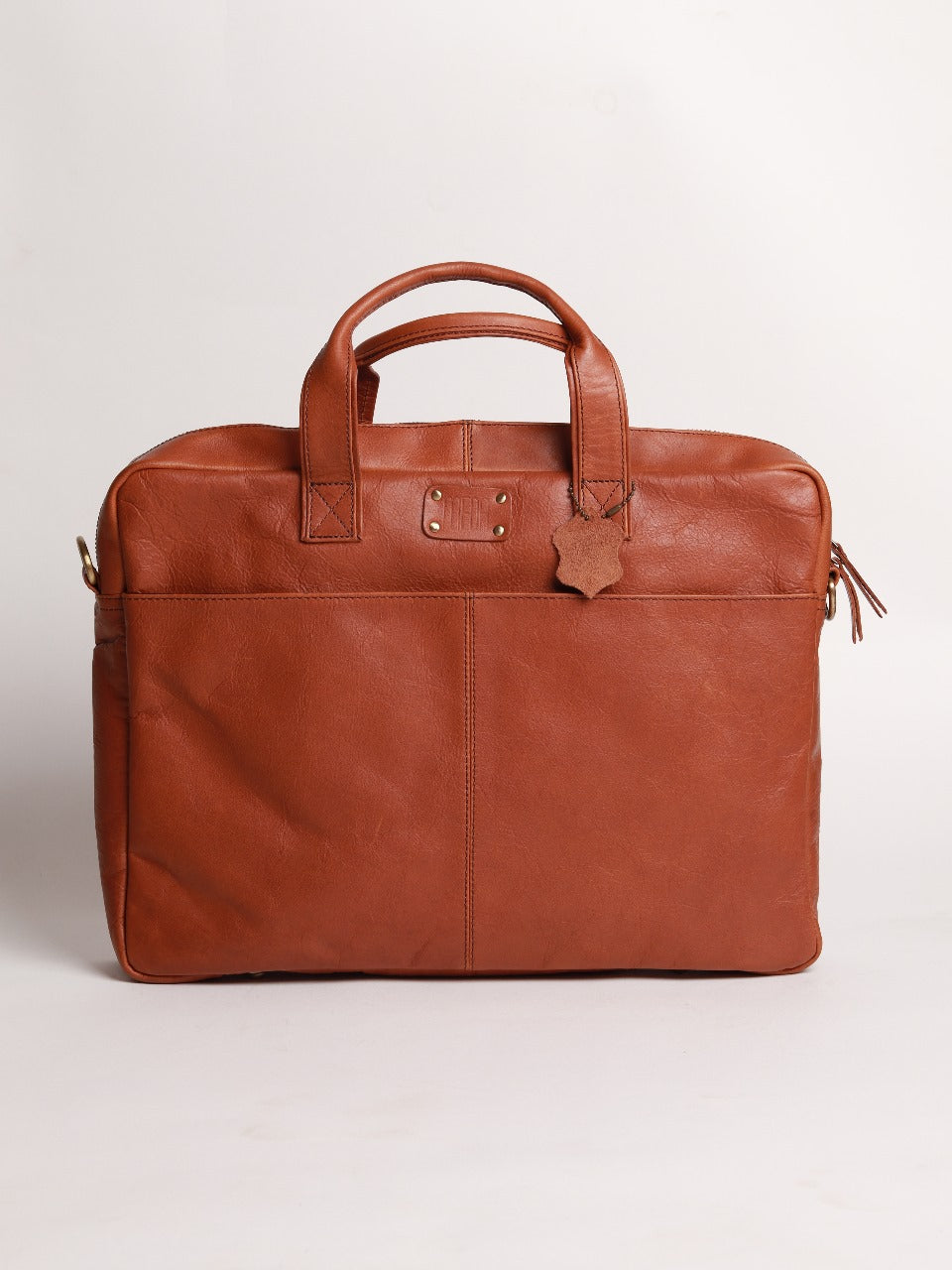 Elite Slimcase Genuine Leather Laptop Brief Case Sepia Wine