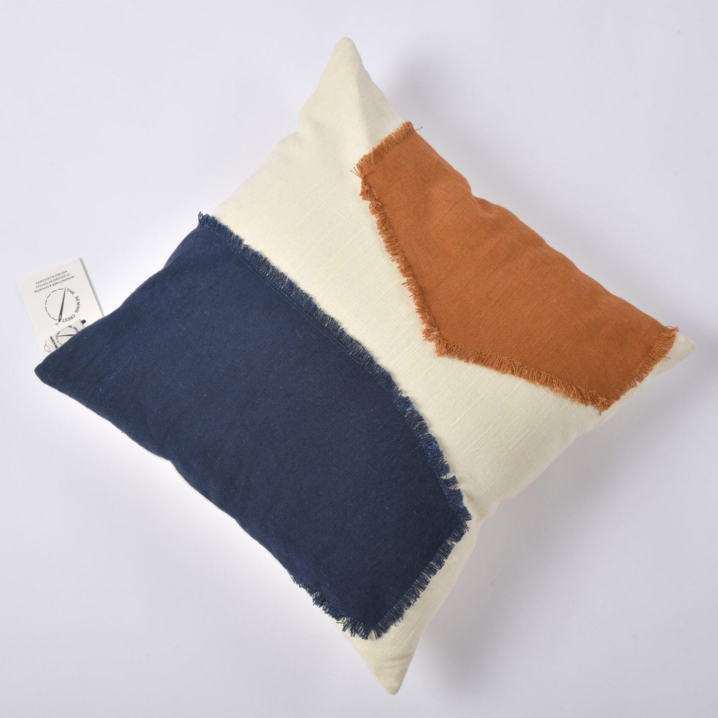 Cotton Slub Patch Work Design Contemporary Cushion Cover – Speckle (Set Of Two)