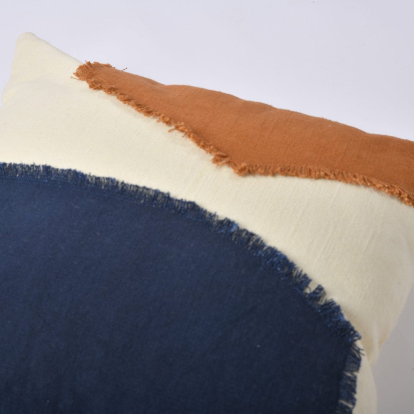 Cotton Slub Patch Work Design Contemporary Cushion Cover – Speckle (Set Of Two)