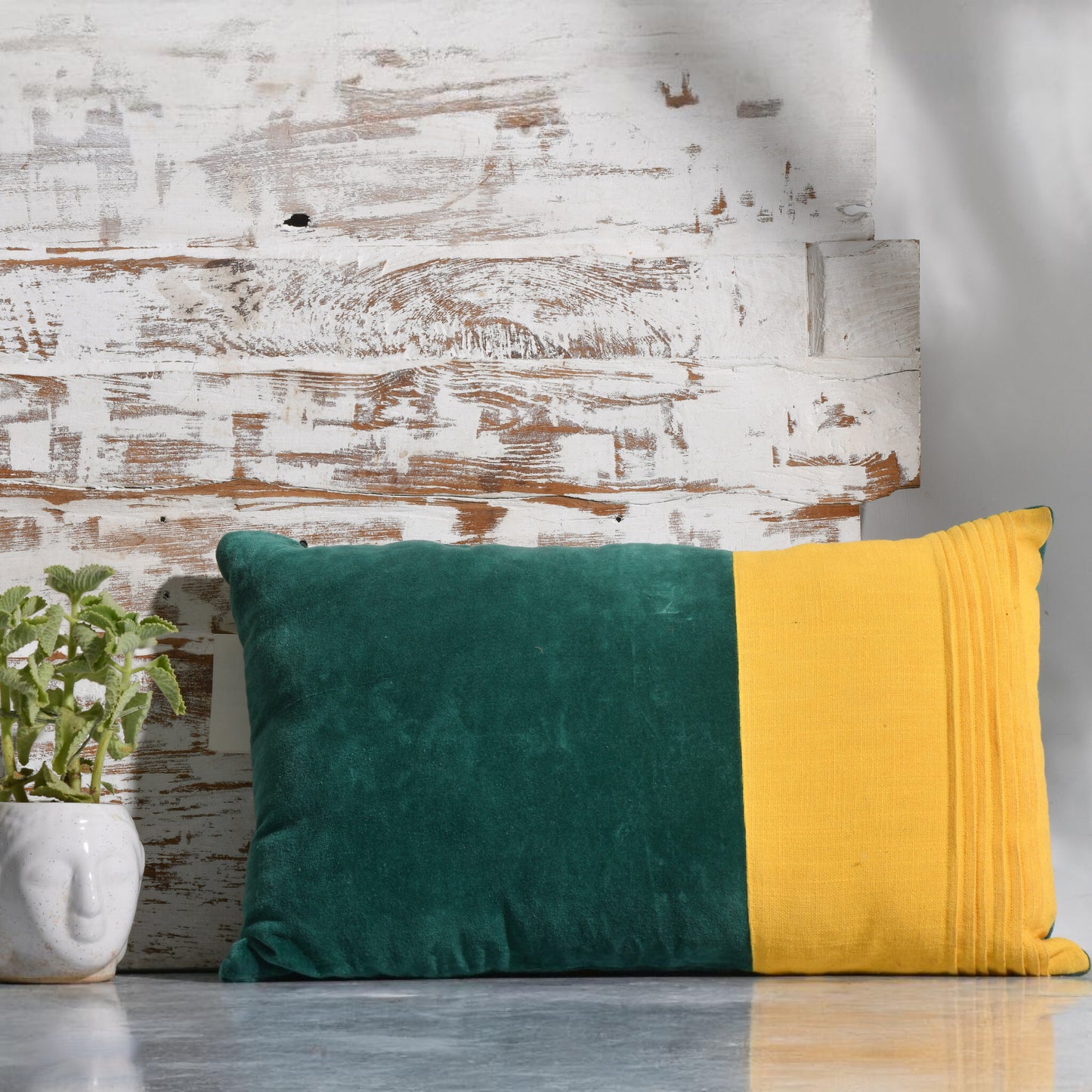 Cotton Velvet Pintuck Design Minimalist Cushion Cover – Pucker (Set Of Two)