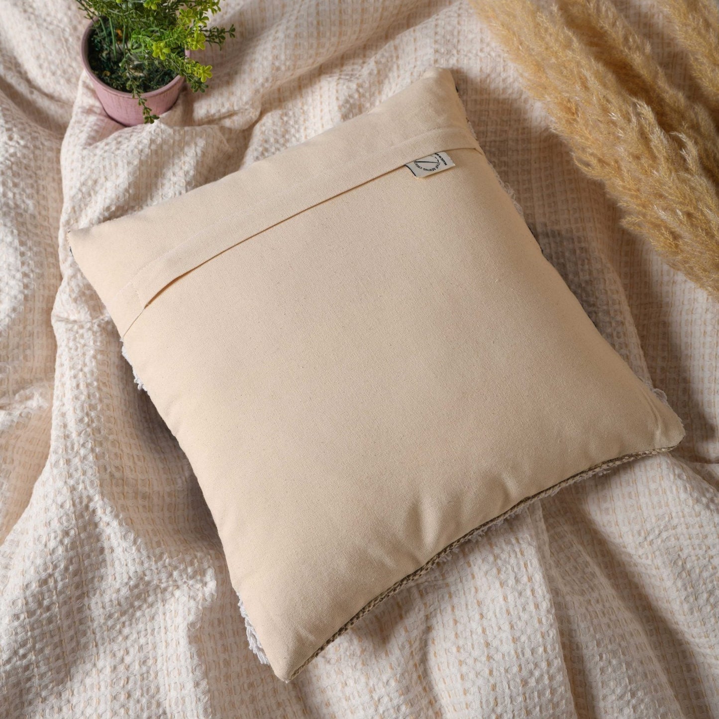 Cotton Indian Handwoven/Handloom Boho Cushion Cover – Kahira (Set Of Two)