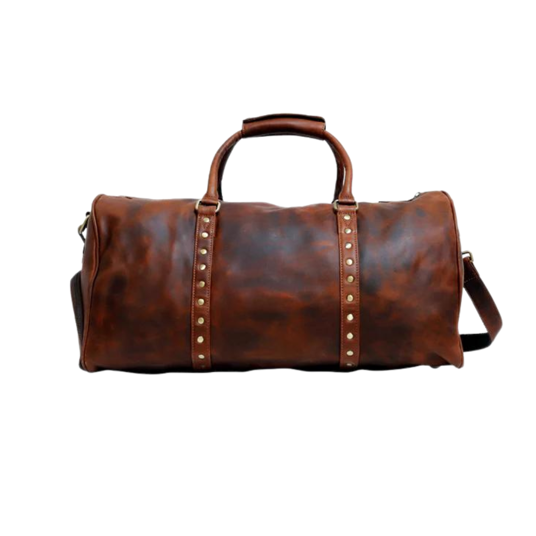 Explore Ready Genuine Leather Duffle Bag Sepia Wine