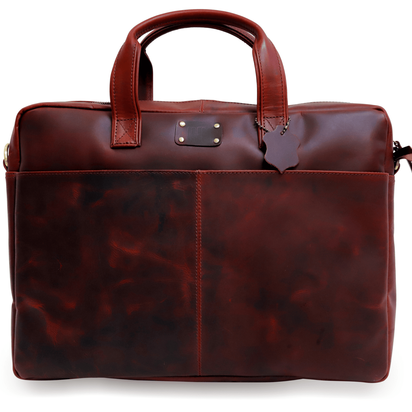 Elite Slimcase Genuine Leather Laptop Brief Case Muddy Brown