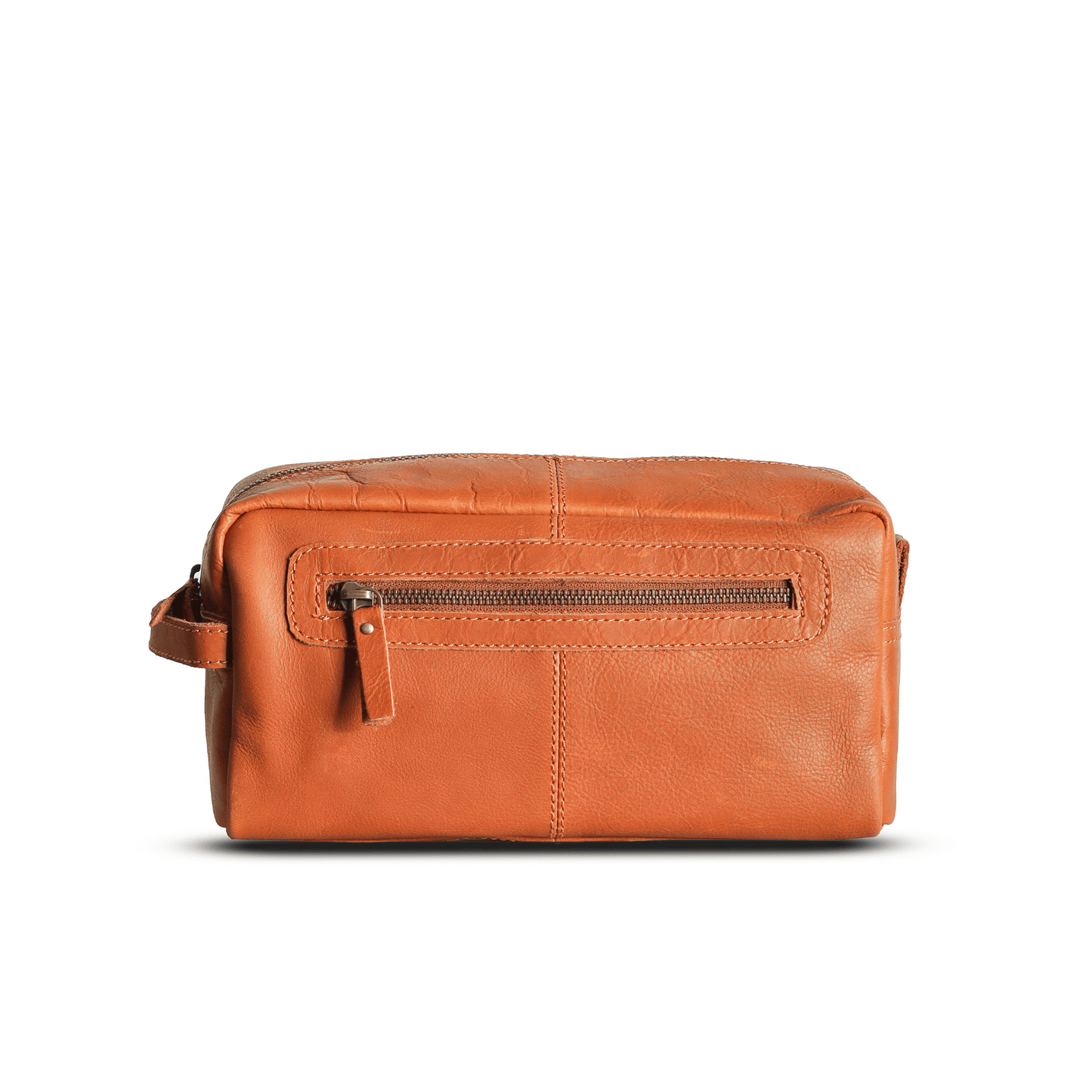 ON the go pouch Genuine Leather Tolietry Bag Sepia Wine