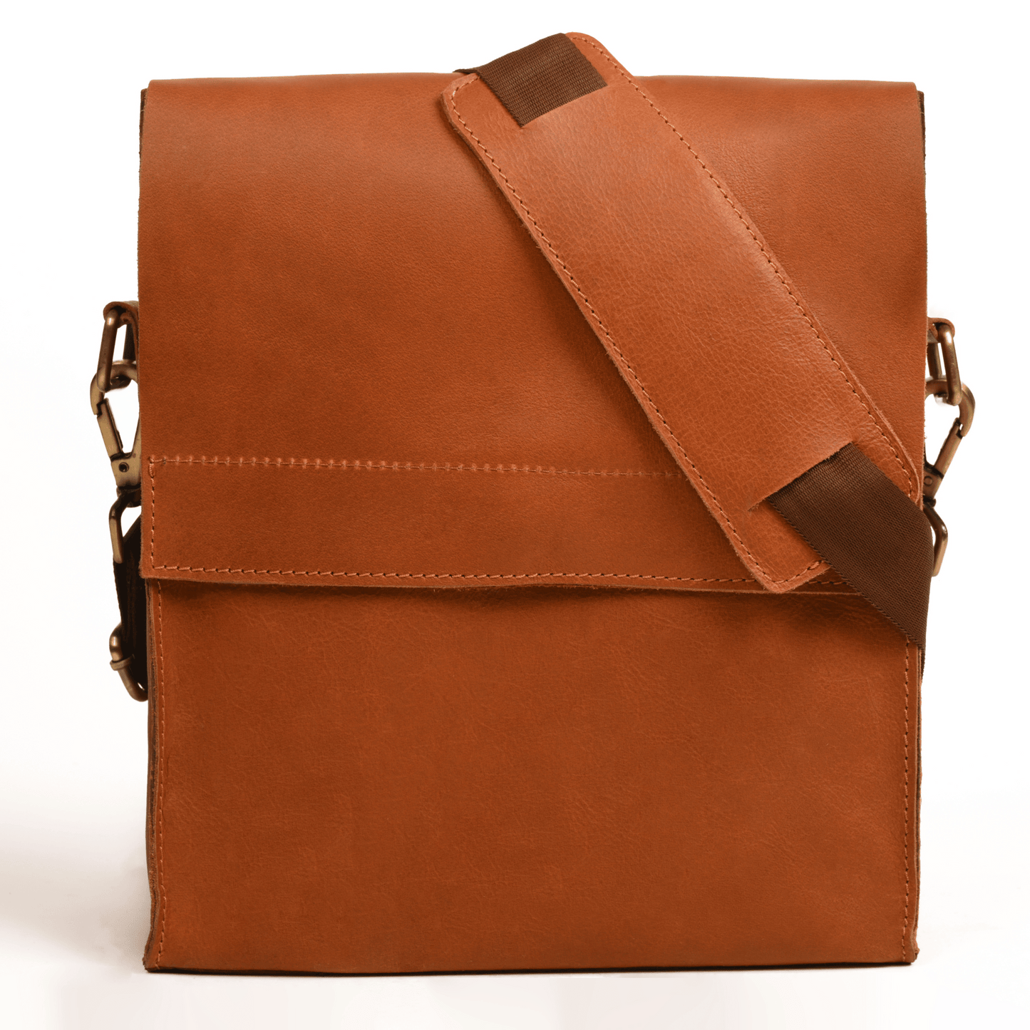 Crossover Genuine Leather Cross Body Bag Muddy Brown