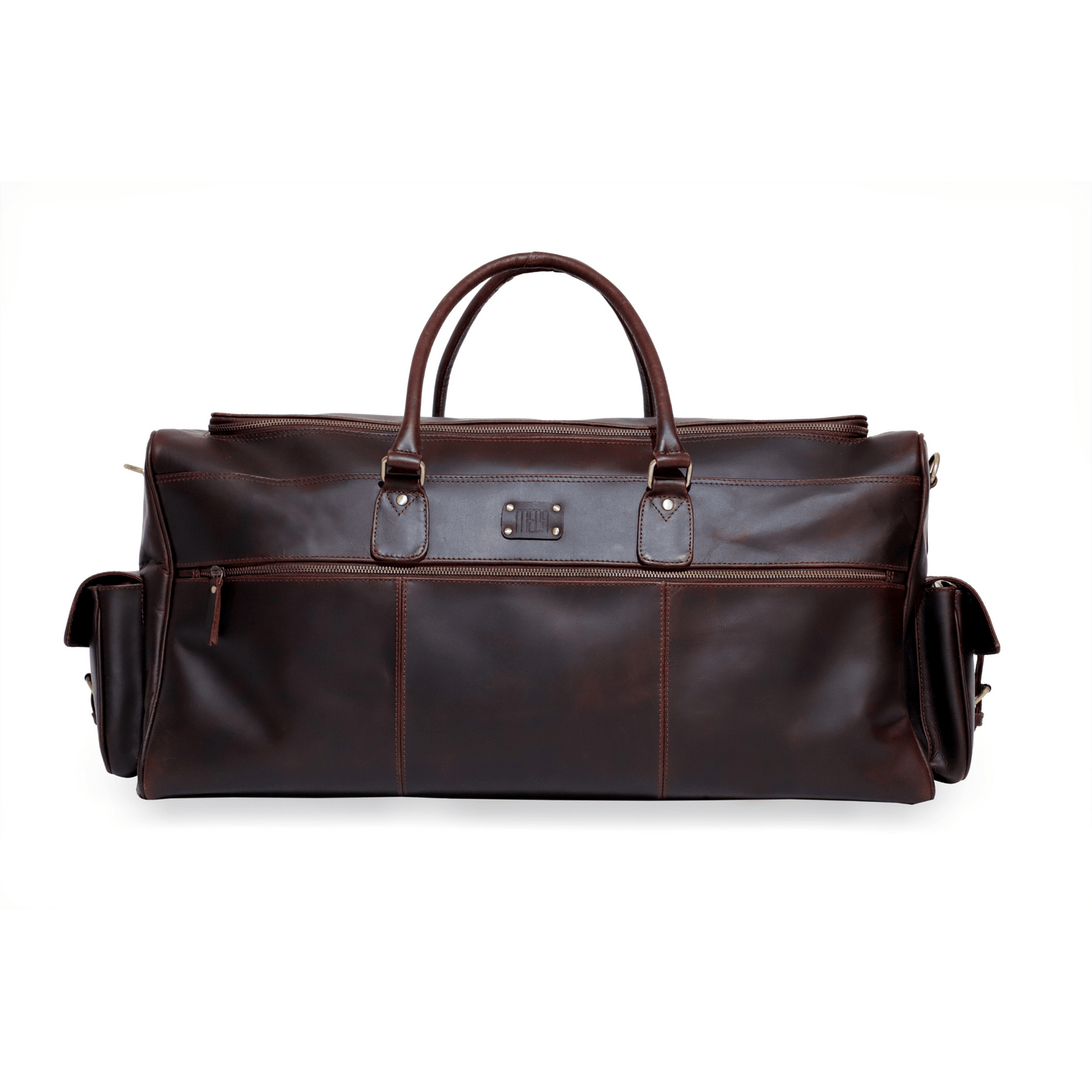 Voyage Ready Genuine Leather Duffle Bag Sepia Wine