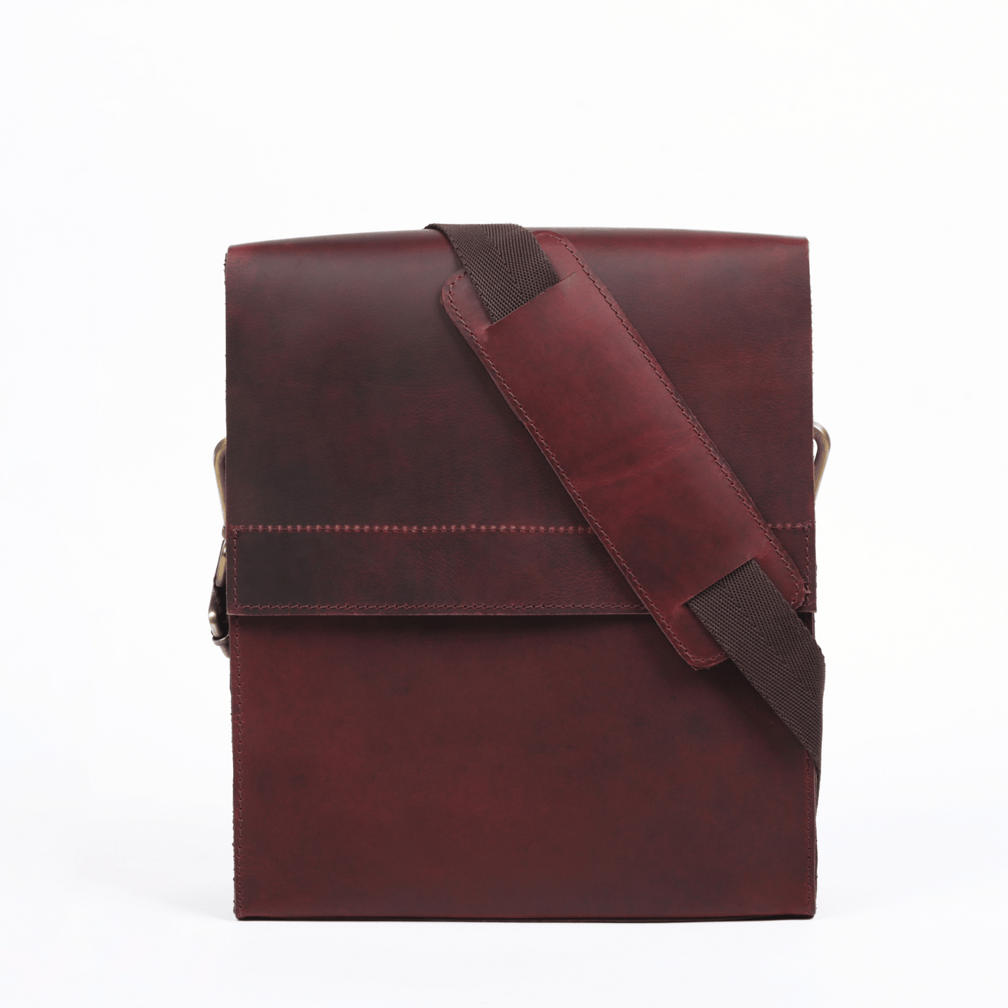 Crossover Genuine Leather Cross Body Bag Muddy Brown
