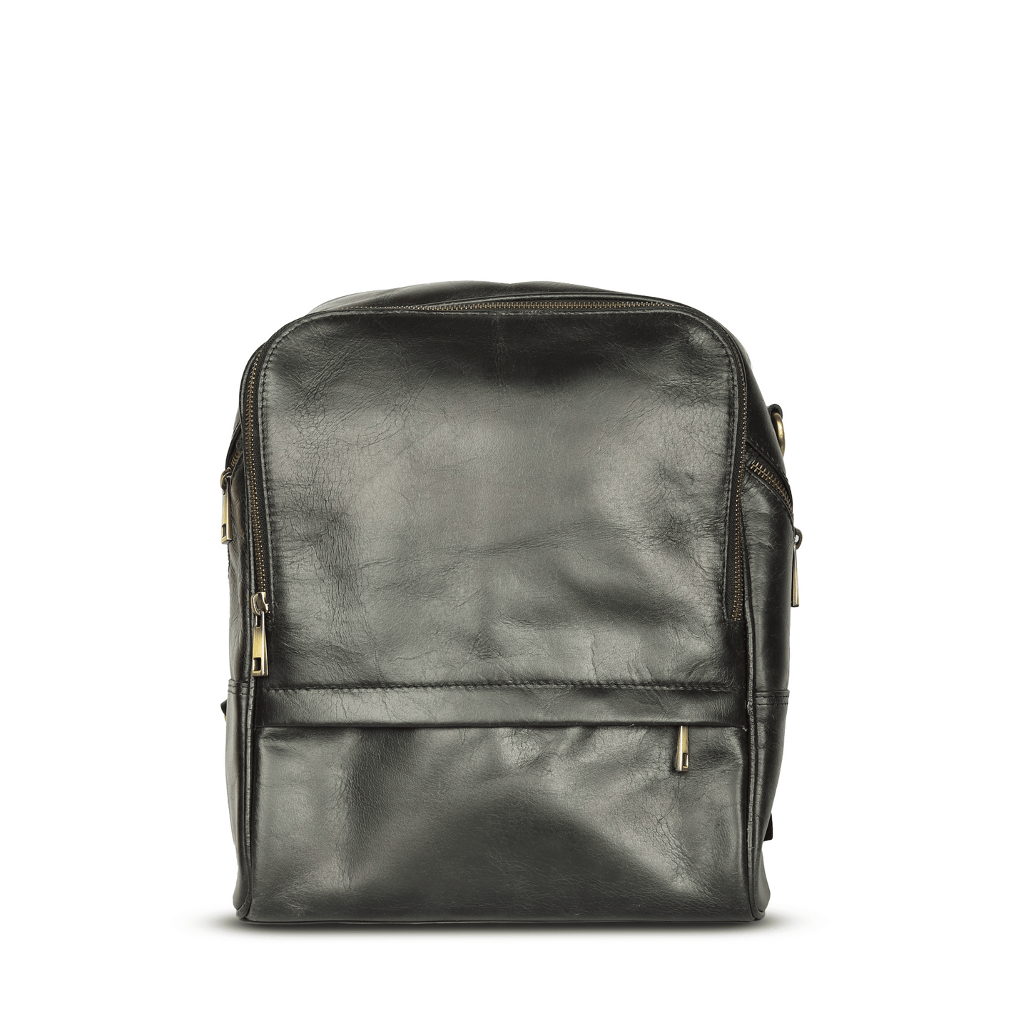 Little Luxe Genuine Leather Backpack Ebony Black