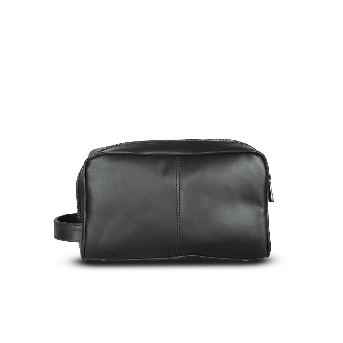 Travel Refresh Genuine Leather Tolietry Bag Ebony Black
