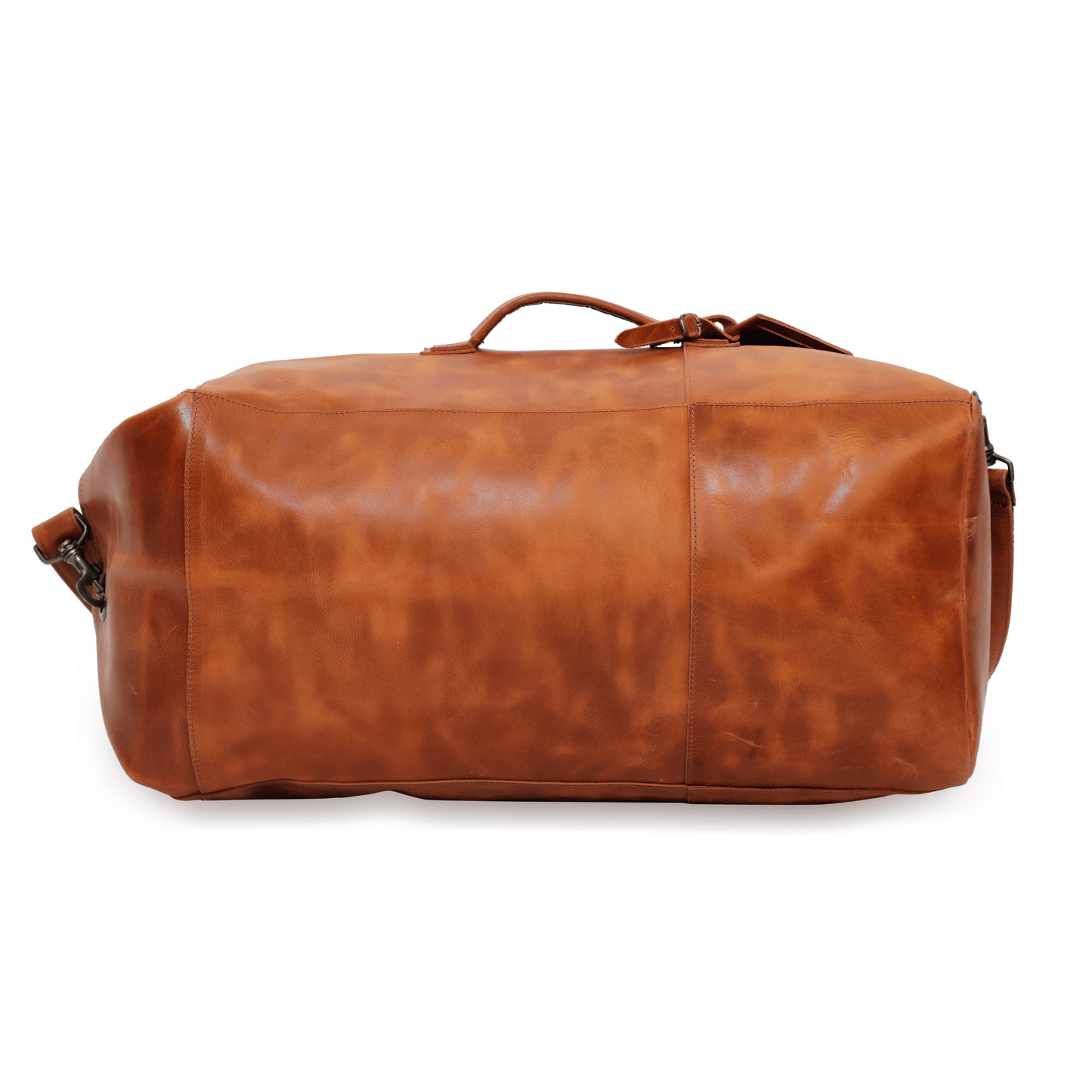 Troopers Military Genuine Leather Duffle Bag Hard Tan