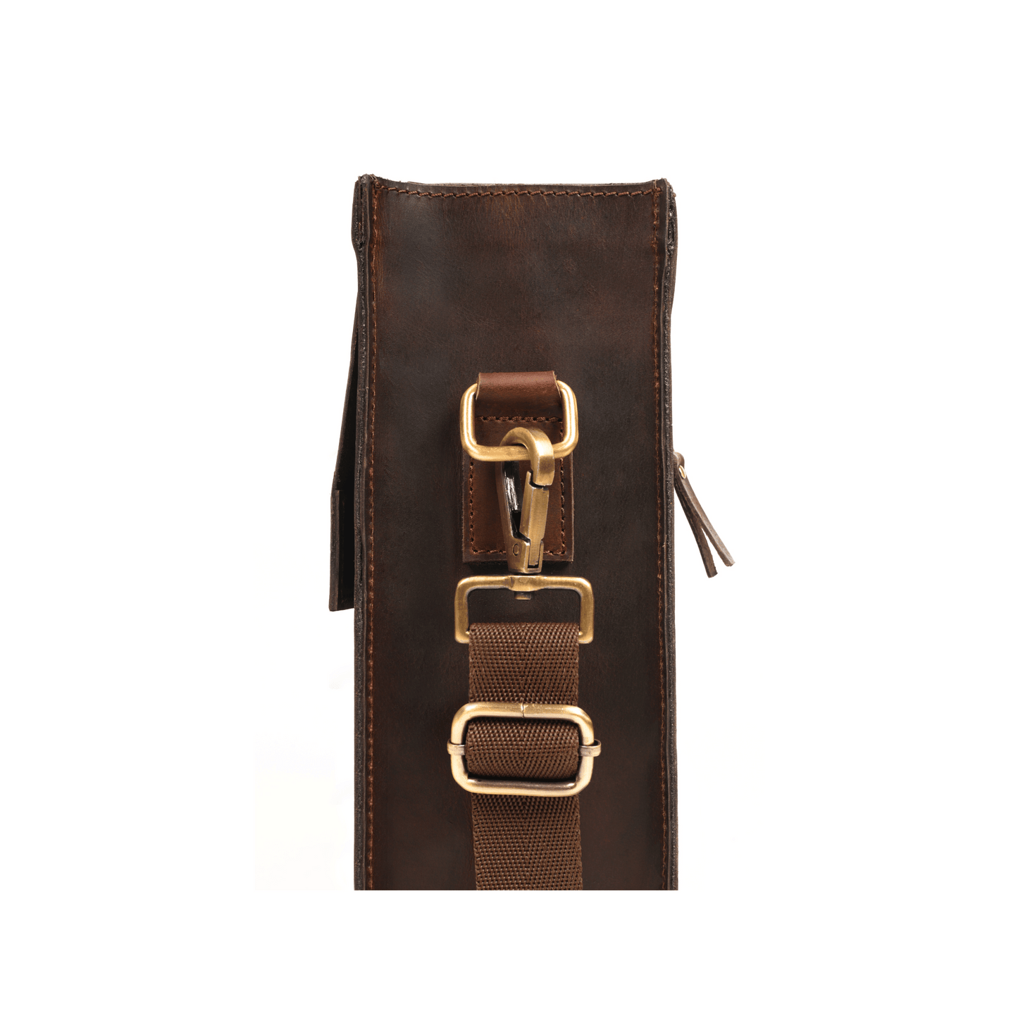Crossover Genuine Leather Cross Body Bag Muddy Brown