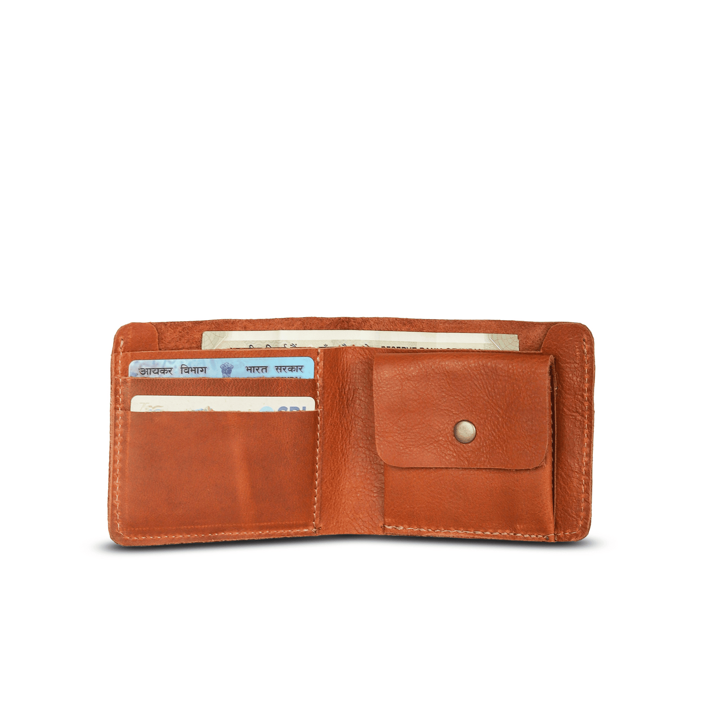 Mini Pocket Glam Leather Wallet Tan Touch