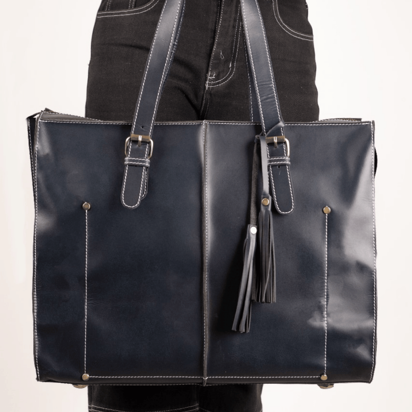 Shopper Tote Bag Big Size Midnight Blue